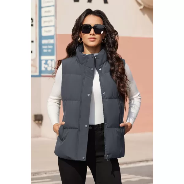 MAGCOMSEN Women's Puffer Vest Sleeveless Down Coat Zip Up Outerwear Lightweight Winter Padded Gilet Jacket with Pockets