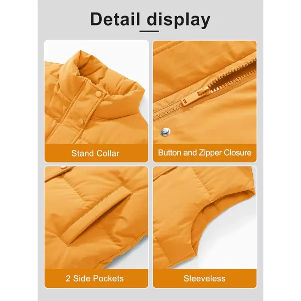 MAGCOMSEN Women's Puffer Vest Sleeveless Down Coat Zip Up Outerwear Lightweight Winter Padded Gilet Jacket with Pockets
