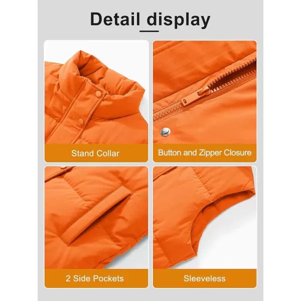 MAGCOMSEN Women's Puffer Vest Sleeveless Down Coat Zip Up Outerwear Lightweight Winter Padded Gilet Jacket with Pockets