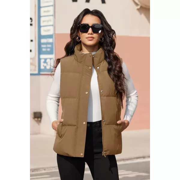 MAGCOMSEN Women's Puffer Vest Sleeveless Down Coat Zip Up Outerwear Lightweight Winter Padded Gilet Jacket with Pockets