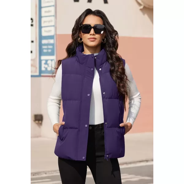 MAGCOMSEN Women's Puffer Vest Sleeveless Down Coat Zip Up Outerwear Lightweight Winter Padded Gilet Jacket with Pockets