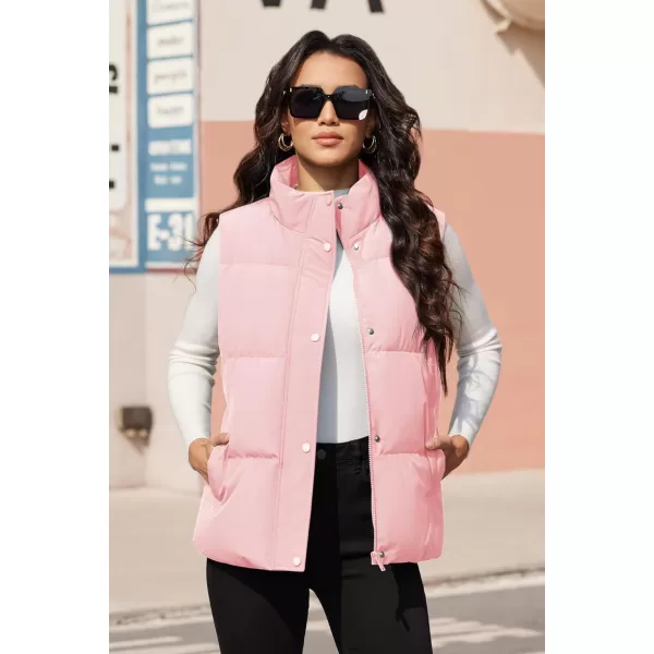 MAGCOMSEN Women's Puffer Vest Sleeveless Down Coat Zip Up Outerwear Lightweight Winter Padded Gilet Jacket with Pockets