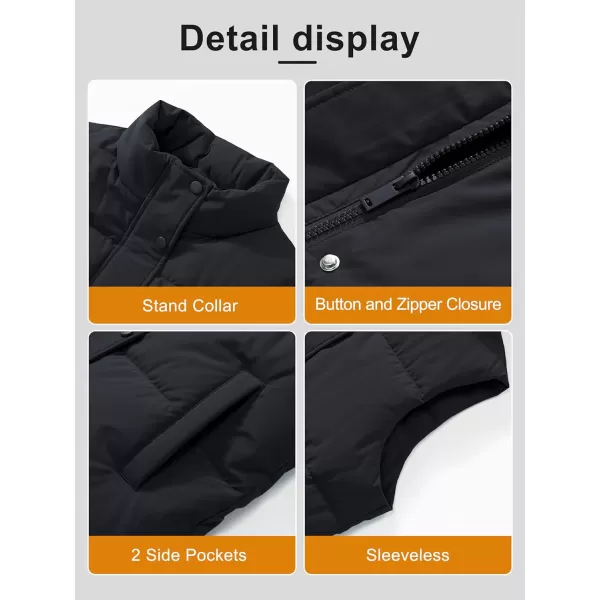 MAGCOMSEN Women's Puffer Vest Sleeveless Down Coat Zip Up Outerwear Lightweight Winter Padded Gilet Jacket with Pockets