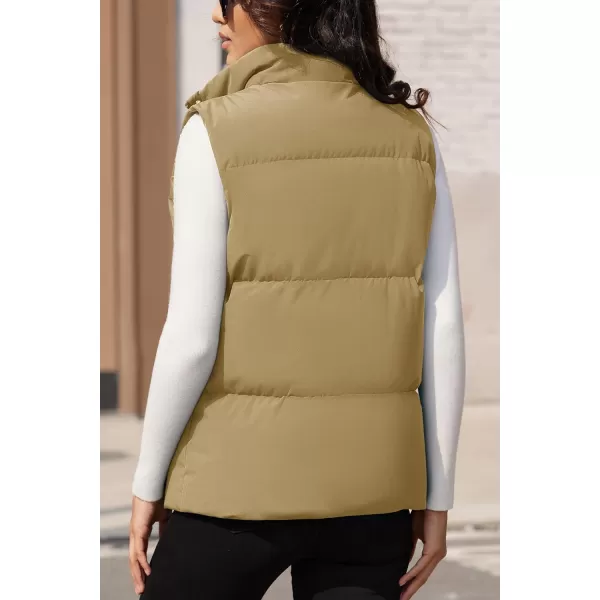 MAGCOMSEN Women's Puffer Vest Sleeveless Down Coat Zip Up Outerwear Lightweight Winter Padded Gilet Jacket with Pockets