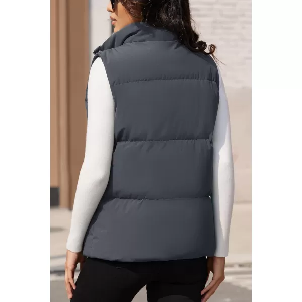 MAGCOMSEN Women's Puffer Vest Sleeveless Down Coat Zip Up Outerwear Lightweight Winter Padded Gilet Jacket with Pockets
