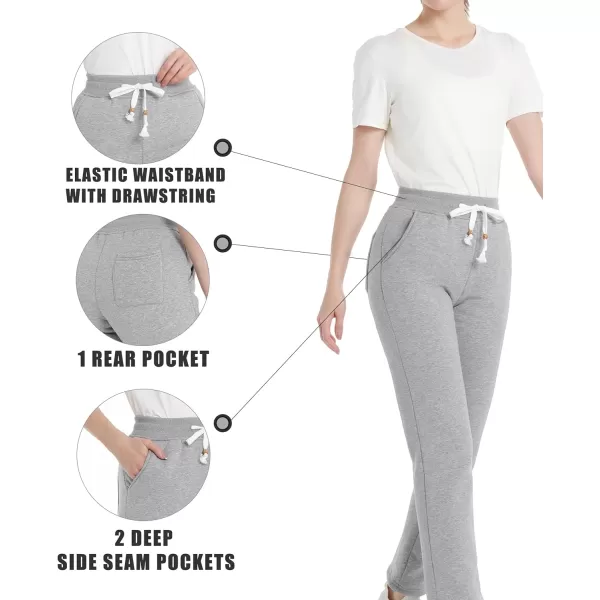 MAGCOMSEN Women's Sherpa Lined Sweatpants Warm Fleece Pants with Pockets Winter Jogger Regular Fit Drawstring
