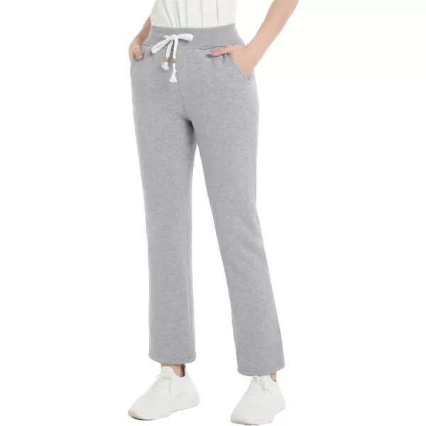 MAGCOMSEN Women's Sherpa Lined Sweatpants Warm Fleece Pants with Pockets Winter Jogger Regular Fit Drawstring