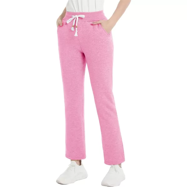 MAGCOMSEN Women's Sherpa Lined Sweatpants Warm Fleece Pants with Pockets Winter Jogger Regular Fit Drawstring