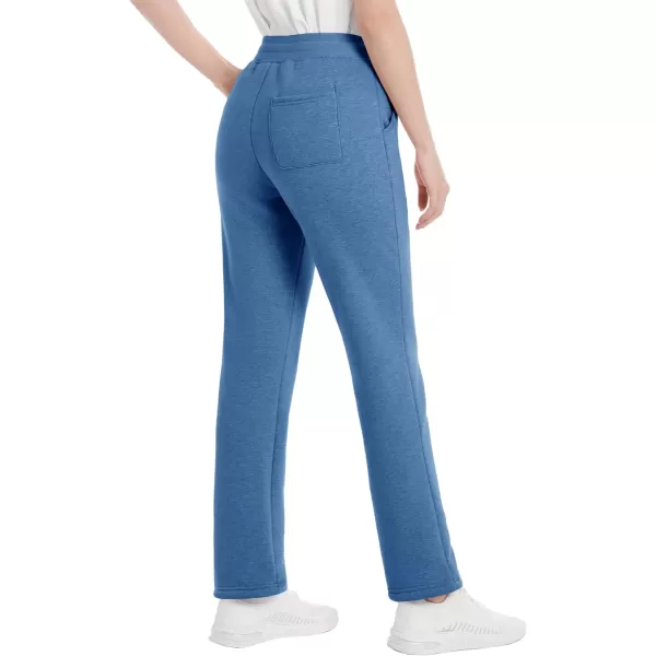 MAGCOMSEN Women's Sherpa Lined Sweatpants Warm Fleece Pants with Pockets Winter Jogger Regular Fit Drawstring