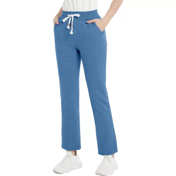MAGCOMSEN Women's Sherpa Lined Sweatpants Warm Fleece Pants with Pockets Winter Jogger Regular Fit Drawstring