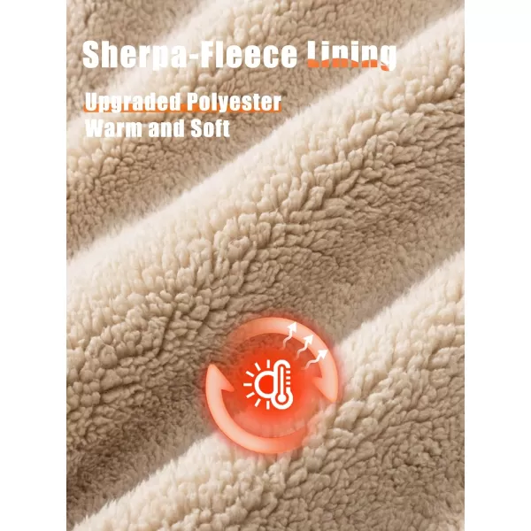 MAGCOMSEN Women's Sherpa Lined Sweatpants Warm Fleece Pants with Pockets Winter Jogger Regular Fit Drawstring