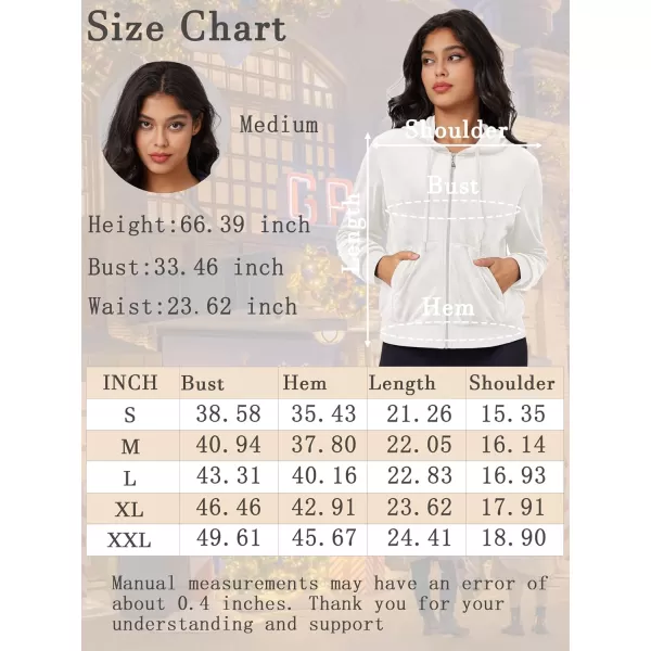 MAGCOMSEN Women's Velour Crop Hoodie Jacket Long Sleeve Zip Up Tops Soft Casual Velvet Jacket with Pockets