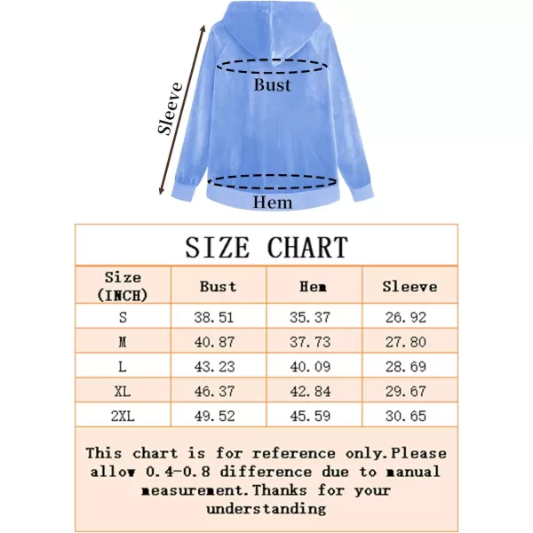 MAGCOMSEN Women's Velour Hooded Jacket Long Sleeve Full Zip Outerwear Soft Warm Velvet Jacket with Side Pockets