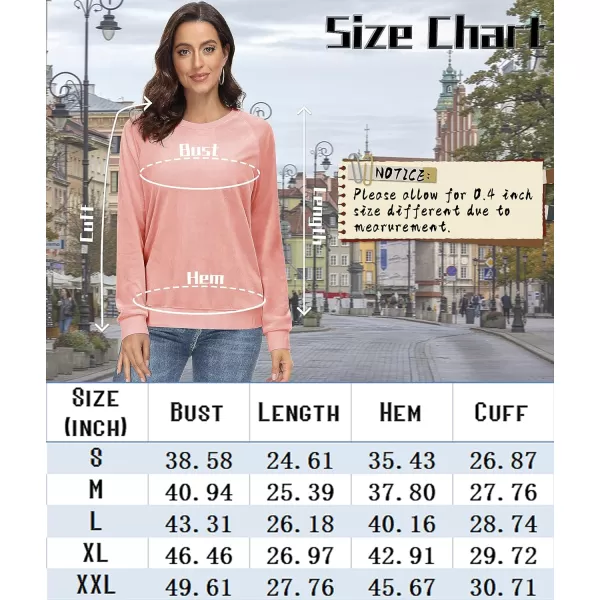 MAGCOMSEN Women's Velour Sweatshirts Crewneck Long Sleeve Casual Pullover Soft Warm Shirts Velvet Tops Winter Fall