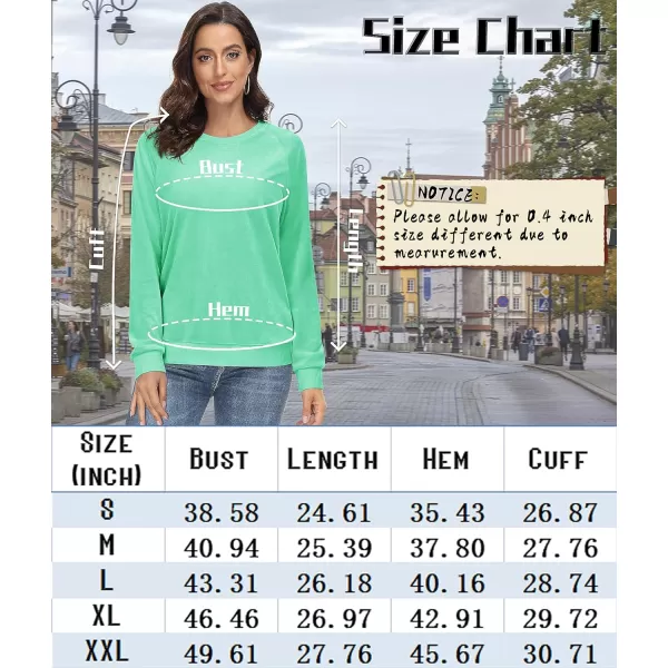MAGCOMSEN Women's Velour Sweatshirts Crewneck Long Sleeve Casual Pullover Soft Warm Shirts Velvet Tops Winter Fall