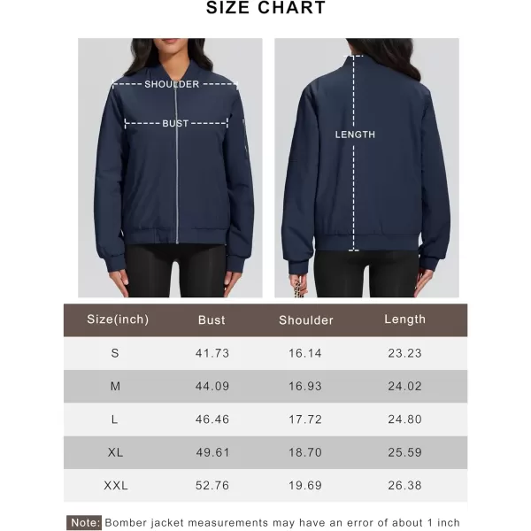 MAGCOMSEN Women's Winter Bomber Jacket Casual Basic Zip Up Padded Coats Water Resistant Long Sleeve Outwear with Pockets