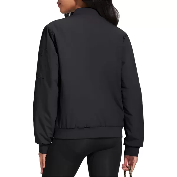 MAGCOMSEN Women's Winter Bomber Jacket Casual Basic Zip Up Padded Coats Water Resistant Long Sleeve Outwear with Pockets