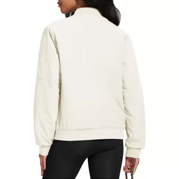 MAGCOMSEN Women's Winter Bomber Jacket Casual Basic Zip Up Padded Coats Water Resistant Long Sleeve Outwear with Pockets