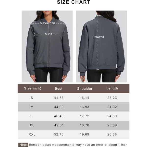 MAGCOMSEN Women's Winter Bomber Jacket Casual Basic Zip Up Padded Coats Water Resistant Long Sleeve Outwear with Pockets
