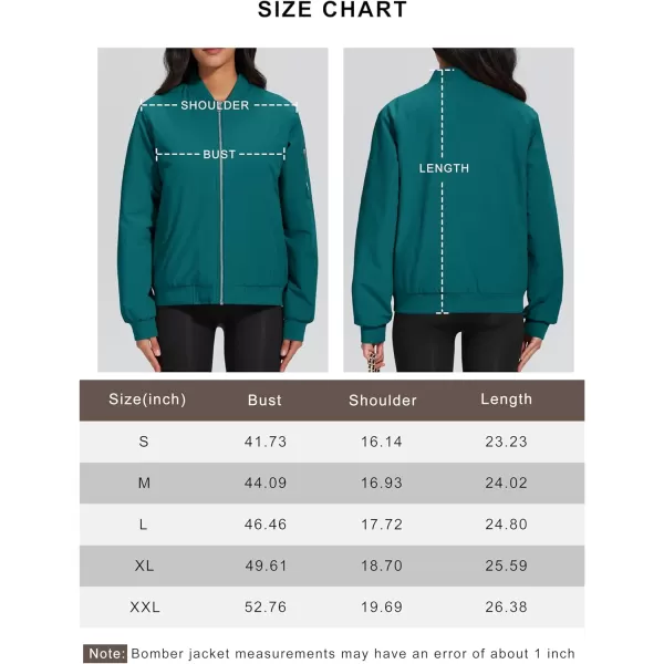 MAGCOMSEN Women's Winter Bomber Jacket Casual Basic Zip Up Padded Coats Water Resistant Long Sleeve Outwear with Pockets