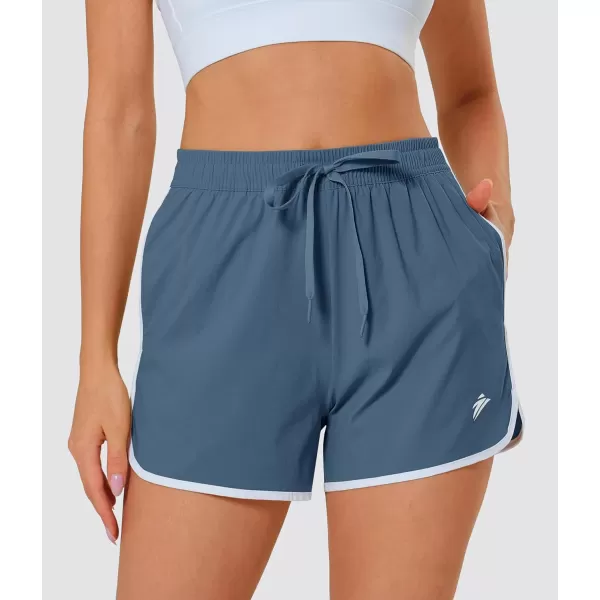 MAGOCOMSEN Women's Running Shorts Quick Dry Lightweight Athletic Workout Shorts with Pockets 3" Summer Outdoor Shorts