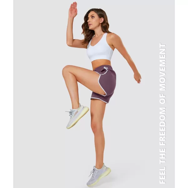 MAGOCOMSEN Women's Running Shorts Quick Dry Lightweight Athletic Workout Shorts with Pockets 3" Summer Outdoor Shorts