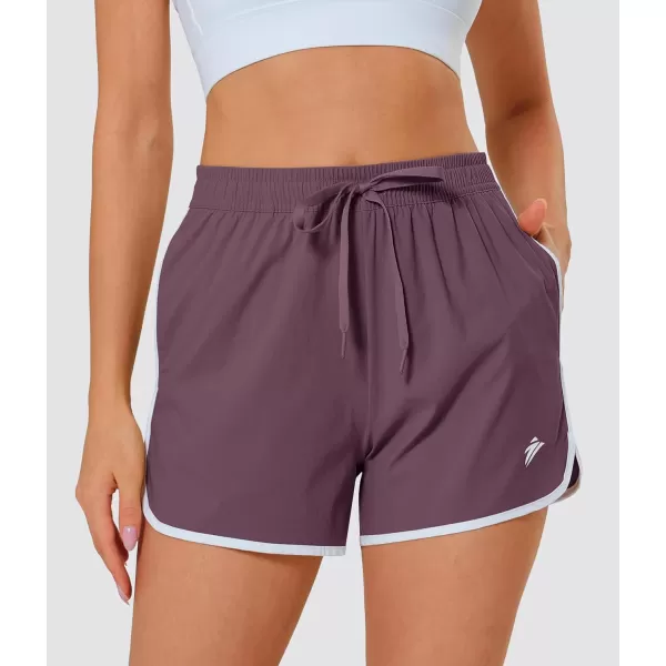 MAGOCOMSEN Women's Running Shorts Quick Dry Lightweight Athletic Workout Shorts with Pockets 3" Summer Outdoor Shorts