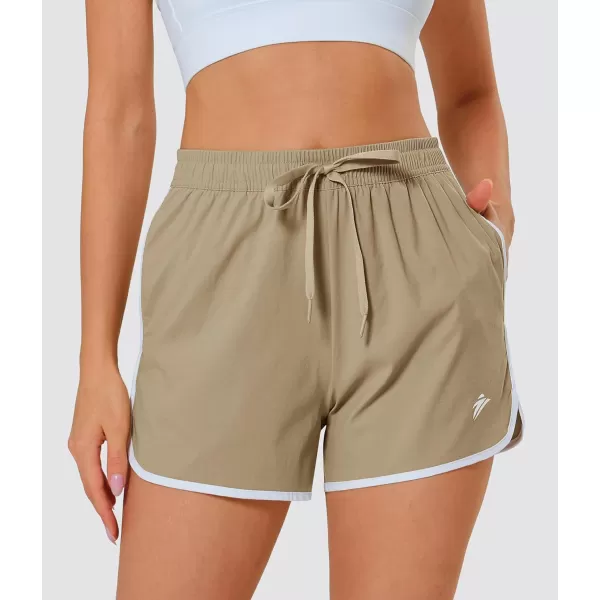 MAGOCOMSEN Women's Running Shorts Quick Dry Lightweight Athletic Workout Shorts with Pockets 3" Summer Outdoor Shorts