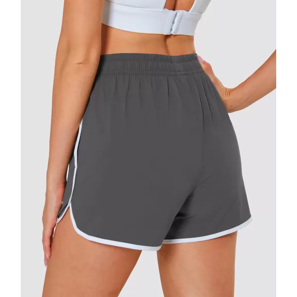 MAGOCOMSEN Women's Running Shorts Quick Dry Lightweight Athletic Workout Shorts with Pockets 3" Summer Outdoor Shorts