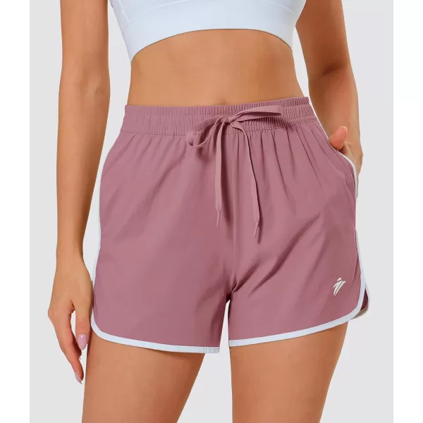 MAGOCOMSEN Women's Running Shorts Quick Dry Lightweight Athletic Workout Shorts with Pockets 3" Summer Outdoor Shorts