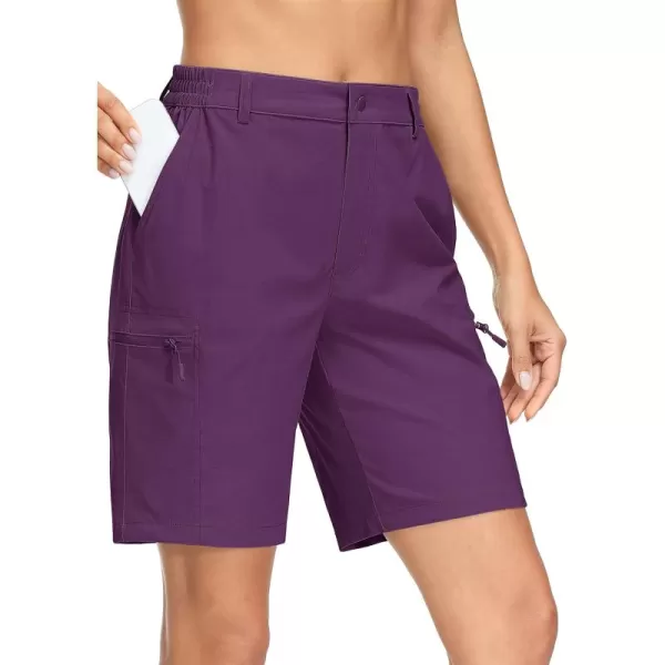 MAGCOMSEN Hiking Shorts for Women Quick Dry Cargo Shorts Lightweight Pockets Outdoor Summer Casual Active Golf Shorts