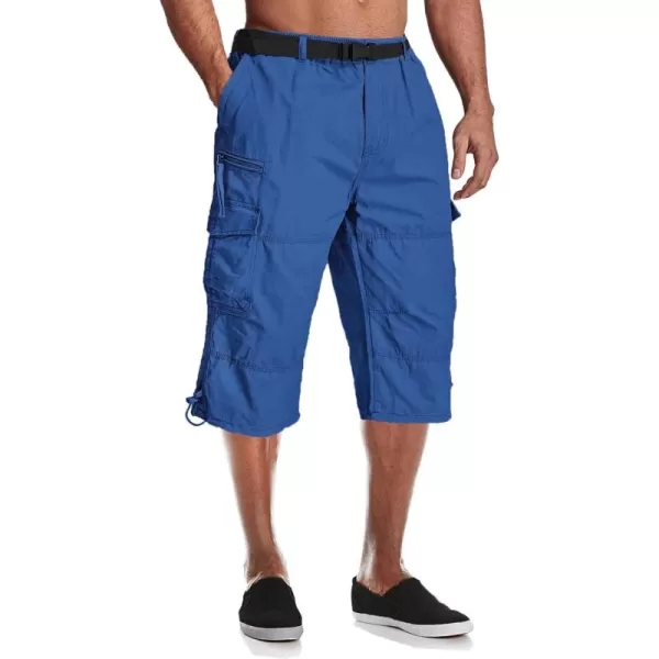 MAGCOMSEN Men's Capri Pants Twill Elastic Below Knee Cargo Shorts 3/4 Capri Long Shorts with 7 Pockets