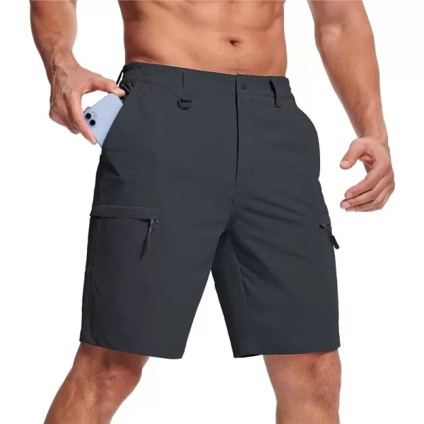 MAGCOMSEN Men's Hiking Shorts 5 Pockets Water-Resistant Ripstop Quick Dry Outdoor Cargo Fishing Tactical Shorts
