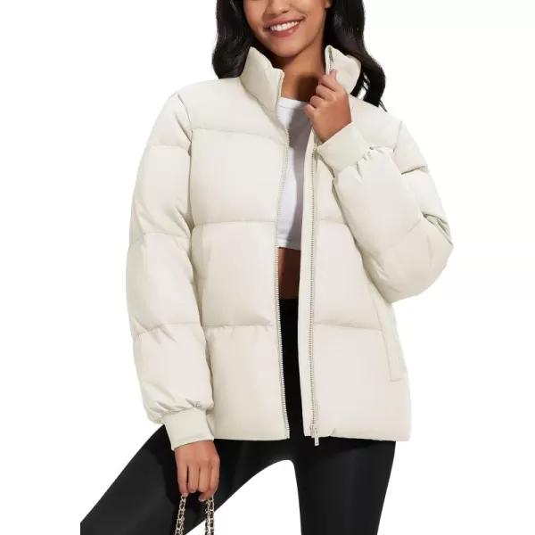 MAGCOMSEN Women's Down Jacket Baggy Puffer Jackets Stand Collar Water-resistant Winter Padded Quilted Coat with Pockets