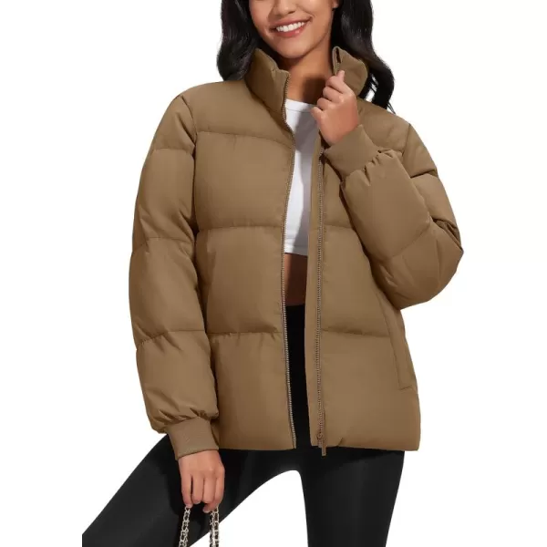 MAGCOMSEN Women's Down Jacket Baggy Puffer Jackets Stand Collar Water-resistant Winter Padded Quilted Coat with Pockets