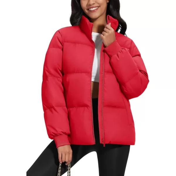 MAGCOMSEN Women's Down Jacket Baggy Puffer Jackets Stand Collar Water-resistant Winter Padded Quilted Coat with Pockets
