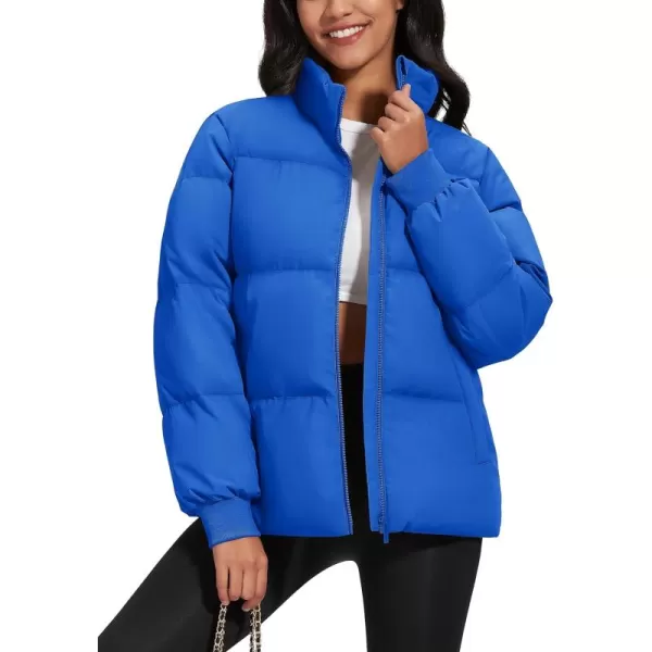 MAGCOMSEN Women's Down Jacket Baggy Puffer Jackets Stand Collar Water-resistant Winter Padded Quilted Coat with Pockets