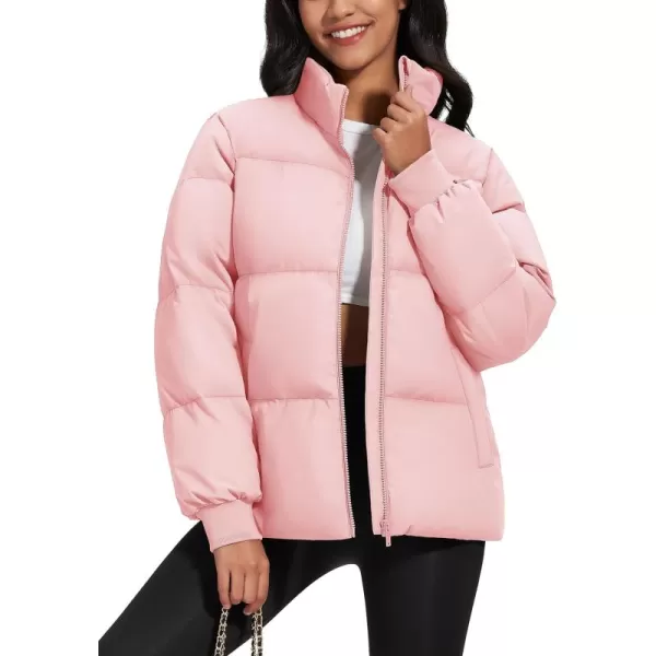 MAGCOMSEN Women's Down Jacket Baggy Puffer Jackets Stand Collar Water-resistant Winter Padded Quilted Coat with Pockets