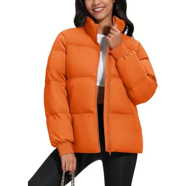 MAGCOMSEN Women's Down Jacket Baggy Puffer Jackets Stand Collar Water-resistant Winter Padded Quilted Coat with Pockets