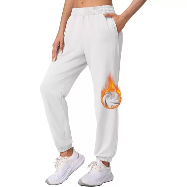 MAGCOMSEN Women's Joggers with Pockets Fleece Lined Water Resistant Warm Sweatpants Winter Jogging Hiking Pants