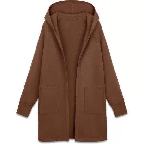MAGCOMSEN Women's Open Front Cardigan Knit Lightweight Coatigan Jacket Hooded Sweater Coat 2 Pockets 2024 Spring Casual