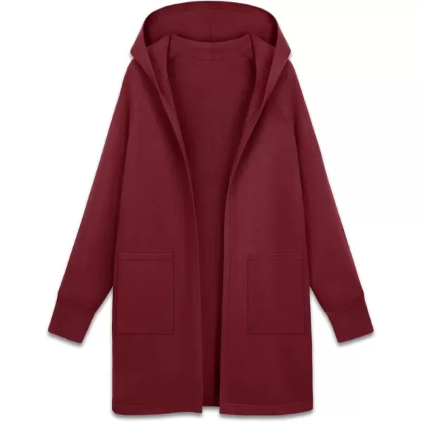 MAGCOMSEN Women's Open Front Cardigan Knit Lightweight Coatigan Jacket Hooded Sweater Coat 2 Pockets 2024 Spring Casual