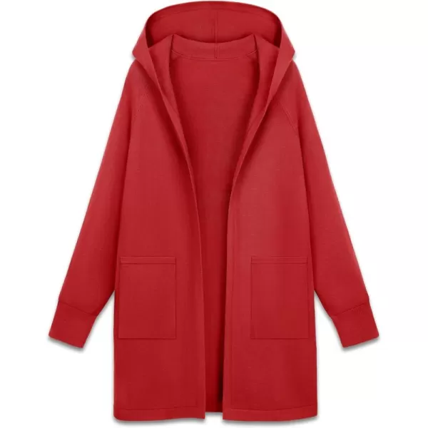 MAGCOMSEN Women's Open Front Cardigan Knit Lightweight Coatigan Jacket Hooded Sweater Coat 2 Pockets 2024 Spring Casual