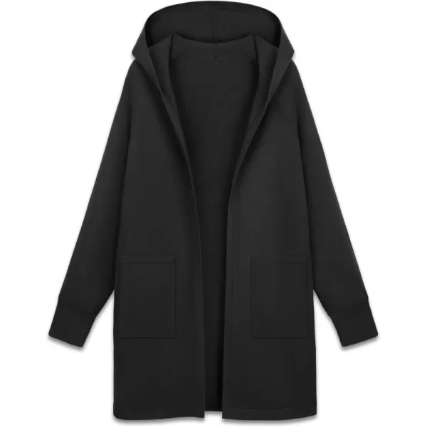 MAGCOMSEN Women's Open Front Cardigan Knit Lightweight Coatigan Jacket Hooded Sweater Coat 2 Pockets 2024 Spring Casual