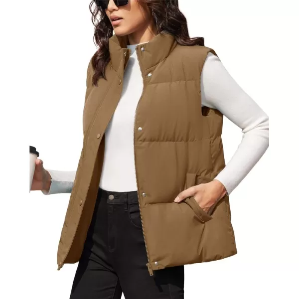 MAGCOMSEN Women's Puffer Vest Sleeveless Down Coat Zip Up Outerwear Lightweight Winter Padded Gilet Jacket with Pockets