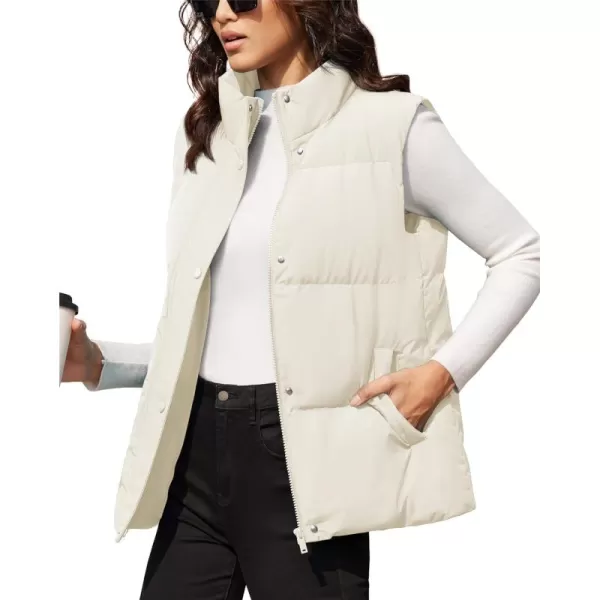 MAGCOMSEN Women's Puffer Vest Sleeveless Down Coat Zip Up Outerwear Lightweight Winter Padded Gilet Jacket with Pockets