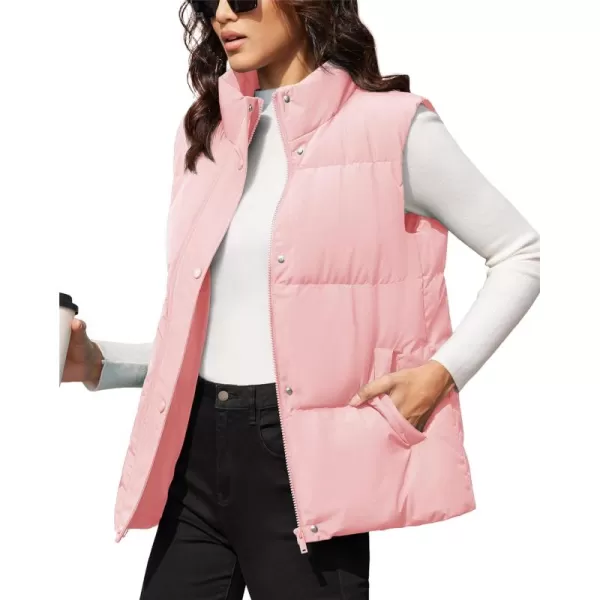 MAGCOMSEN Women's Puffer Vest Sleeveless Down Coat Zip Up Outerwear Lightweight Winter Padded Gilet Jacket with Pockets