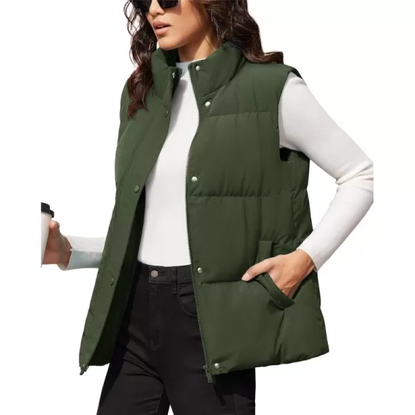 MAGCOMSEN Women's Puffer Vest Sleeveless Down Coat Zip Up Outerwear Lightweight Winter Padded Gilet Jacket with Pockets