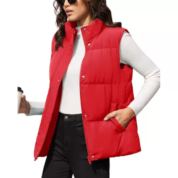 MAGCOMSEN Women's Puffer Vest Sleeveless Down Coat Zip Up Outerwear Lightweight Winter Padded Gilet Jacket with Pockets
