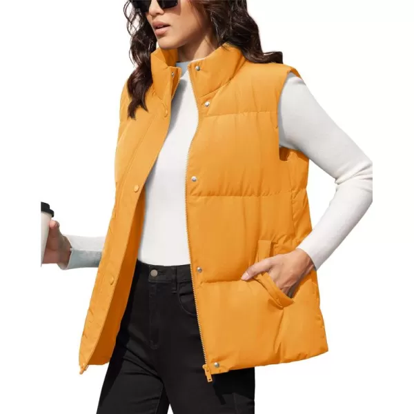 MAGCOMSEN Women's Puffer Vest Sleeveless Down Coat Zip Up Outerwear Lightweight Winter Padded Gilet Jacket with Pockets